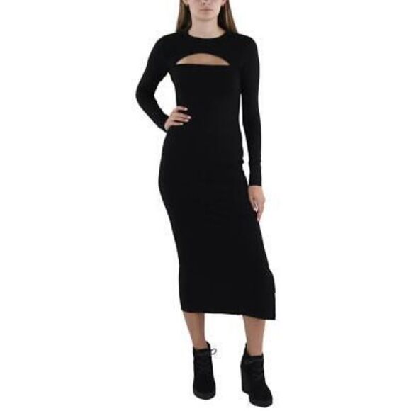 ASOS Miss Selfridge Long Sleeve Midi/Maxi Sweater Dress with Cut Out Size 10 - Picture 1 of 12
